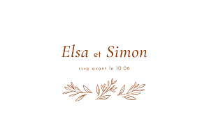 Carton réponse mariage orange romantique brique Carton réponse mariage orange romantique brique