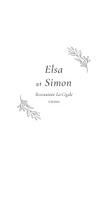 Menu de mariage gris romantique anthracite Menu de mariage gris romantique anthracite