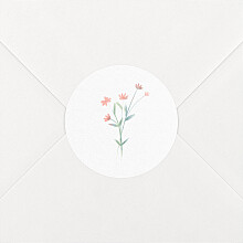 Stickers pour enveloppes mariage Couronne florale rose Stickers pour enveloppes mariage Couronne florale rose