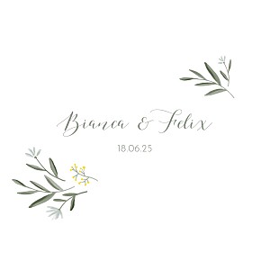 Faire-part de mariage traditionnel douceur (4 pages) blanc Faire-part de mariage traditionnel douceur (4 pages) blanc
