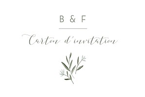 Carton d'invitation mariage classique douceur (paysage) blanc Carton d'invitation mariage classique douceur (paysage) blanc