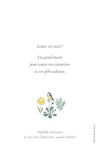 Carte de remerciement animaux champêtre blanc Carte de remerciement animaux champêtre blanc