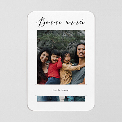 Carte de voeux photos tendre innocence (bandeau) blanc Carte de voeux photos tendre innocence (bandeau) blanc