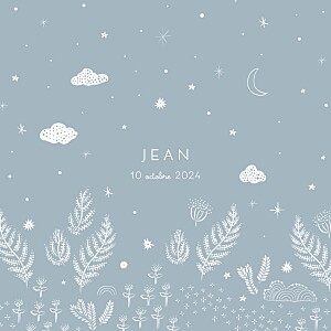 Faire-part de naissance bleu douceur céleste (4 pages) bleu Faire-part de naissance bleu douceur céleste (4 pages) bleu