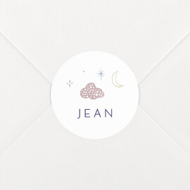 Stickers pour enveloppes naissance Douceur céleste beige