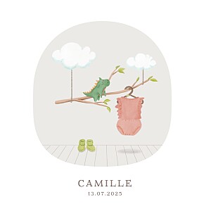 Faire-part de naissance animaux layette (4 pages) blanc Faire-part de naissance animaux layette (4 pages) blanc