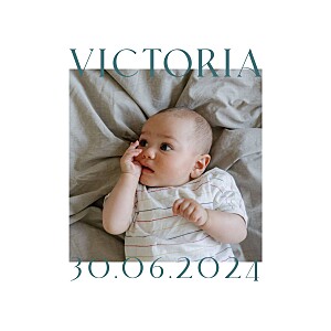 Faire-part de naissance moderne storia bleu Faire-part de naissance moderne storia bleu