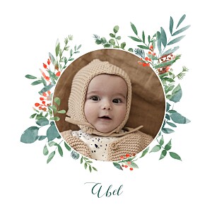 Faire-part de naissance automne-hiver solstice d'hiver (4 pages) blanc Faire-part de naissance automne-hiver solstice d'hiver (4 pages) blanc