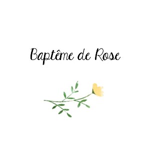 Etiquette perforée baptême mixte cadre fleuri blanc Etiquette perforée baptême mixte cadre fleuri blanc