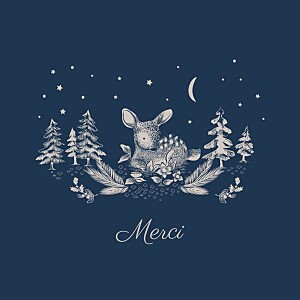 Carte de remerciement avec photo histoire de noël bleu Carte de remerciement avec photo histoire de noël bleu