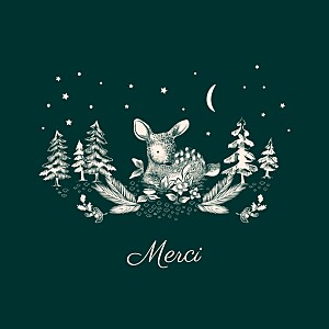 Carte de remerciement vert histoire de noël vert Carte de remerciement vert histoire de noël vert