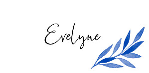Marque-place mariage classique feuille aquarelle bleu Marque-place mariage classique feuille aquarelle bleu