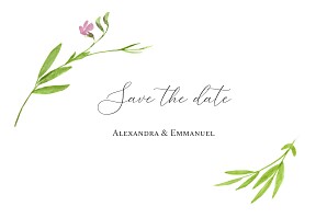 Save the date sans photo bucolique rose Save the date sans photo bucolique rose