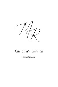 Carton d'invitation mariage traditionnel élégance (portrait) noir Carton d'invitation mariage traditionnel élégance (portrait) noir