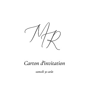 Carton d'invitation mariage traditionnel élégance noir Carton d'invitation mariage traditionnel élégance noir