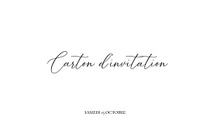 Carton d'invitation mariage traditionnel notre lieu (paysage) blanc Carton d'invitation mariage traditionnel notre lieu (paysage) blanc