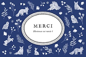  Carte cadeau  - Email - Merci (motifs bleus