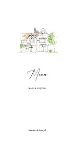 Menu de mariage classique notre lieu blanc Menu de mariage classique notre lieu blanc