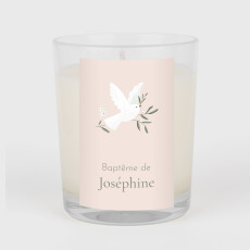Étiquette autocollante baptême Petite colombe Rose Étiquette autocollante baptême Petite colombe Rose
