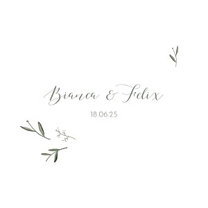 Faire-part de mariage été douceur (4 pages) dorure blanc Faire-part de mariage été douceur (4 pages) dorure blanc
