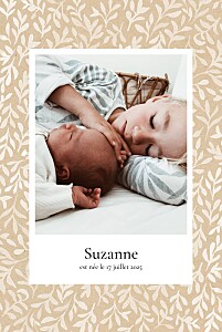 Faire-part de naissance beige harmonie beige Faire-part de naissance beige harmonie beige
