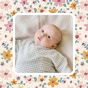Carte de remerciement tendance bloom rose Carte de remerciement tendance bloom rose