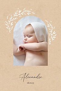 Faire-part de naissance beige douce nuit (portrait) beige texturé Faire-part de naissance beige douce nuit (portrait) beige texturé