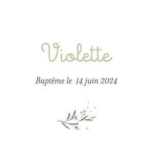 Etiquette perforée baptême classique lovely baby vert Etiquette perforée baptême classique lovely baby vert