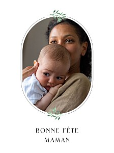 Affichette photo graphique végétal blanc Affichette photo graphique végétal blanc