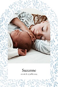Faire-part de naissance arche harmonie (arche) bleu Faire-part de naissance arche harmonie (arche) bleu
