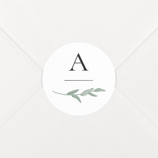 Stickers pour enveloppes naissance Couronne d'eucalyptus - Personnalisable