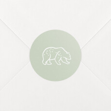 Stickers pour enveloppes naissance Promenade vert
