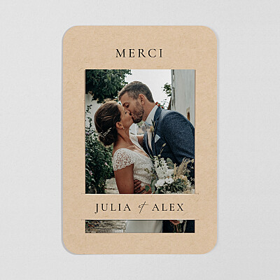 Carte de remerciement mariage beige ensemble (bandeau) beige Carte de remerciement mariage beige ensemble (bandeau) beige
