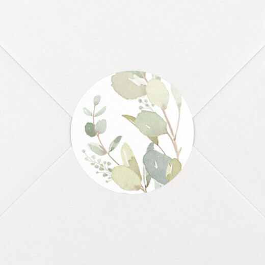 Stickers pour enveloppes mariage Brins d'eucalyptus - Non personnalisable -  Rosemood