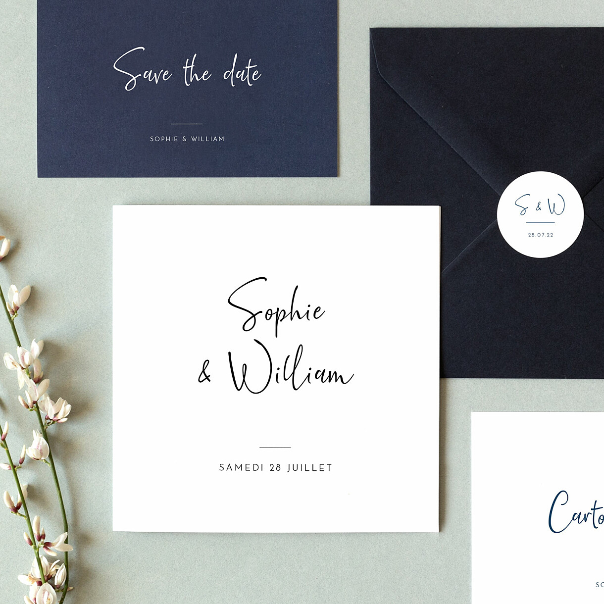 Faire-part de mariage intemporel Faire-part de mariage intemporel